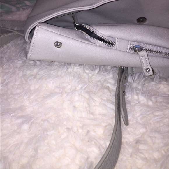 Urban Outfitters Faux Leather Gray Taupe Backpack - Picture 9 of 10